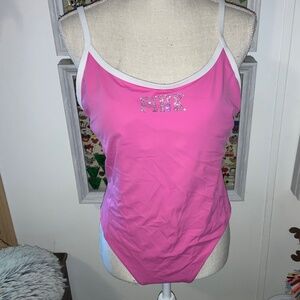 Women’s Pink Victoria's Secret Low-Back One-Piece Swimsuit Preowned